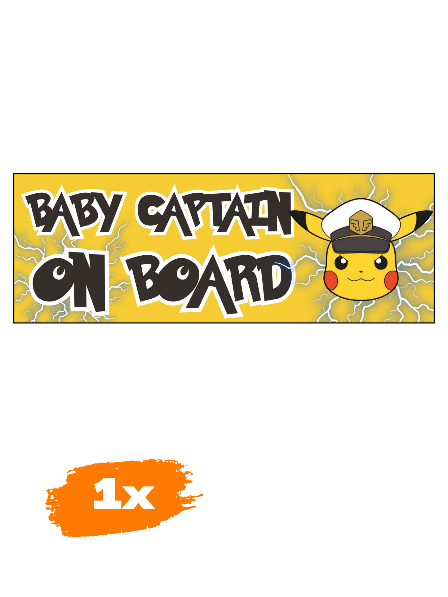 1x BABY CAPTAIN ON BOARD / Magnetschild 🧲