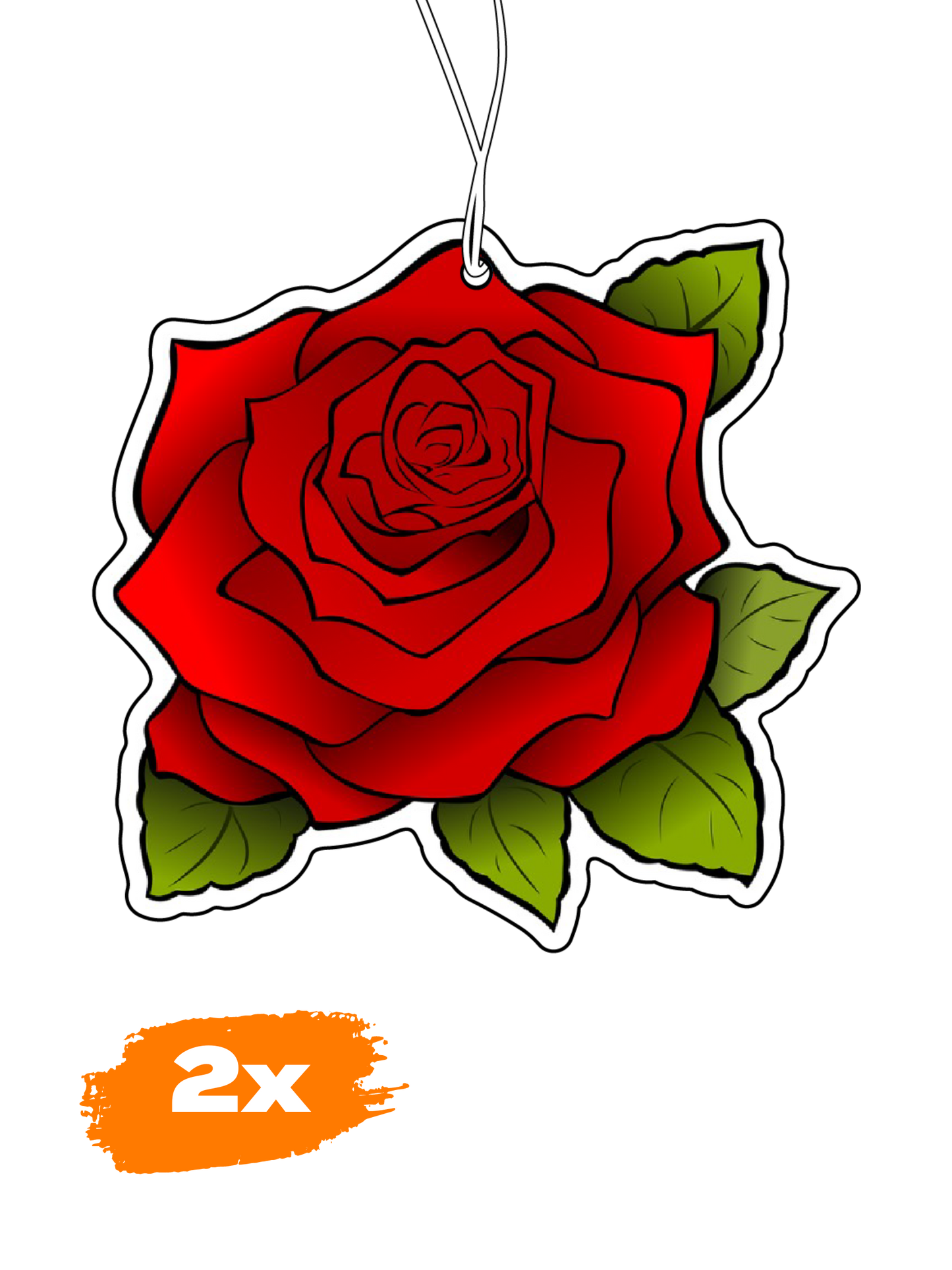 2x RED ROSE DUFTY'S / air freshener
